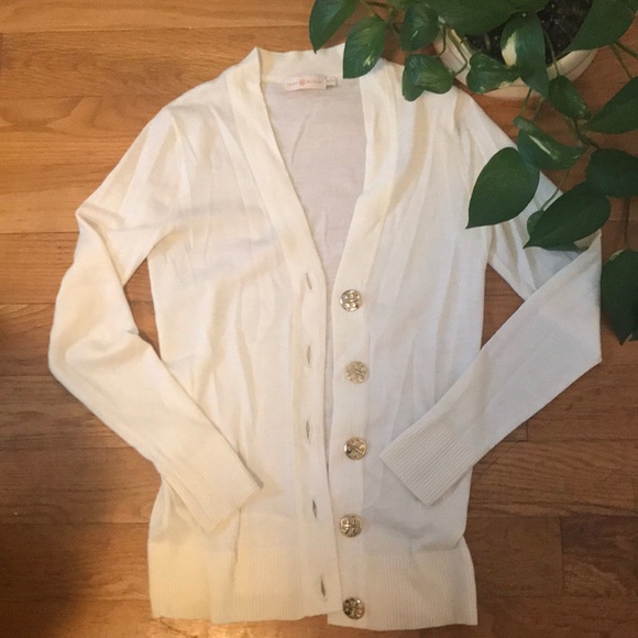 Tory Burch Sweaters - Tory Burch cream cardigan with signature buttons